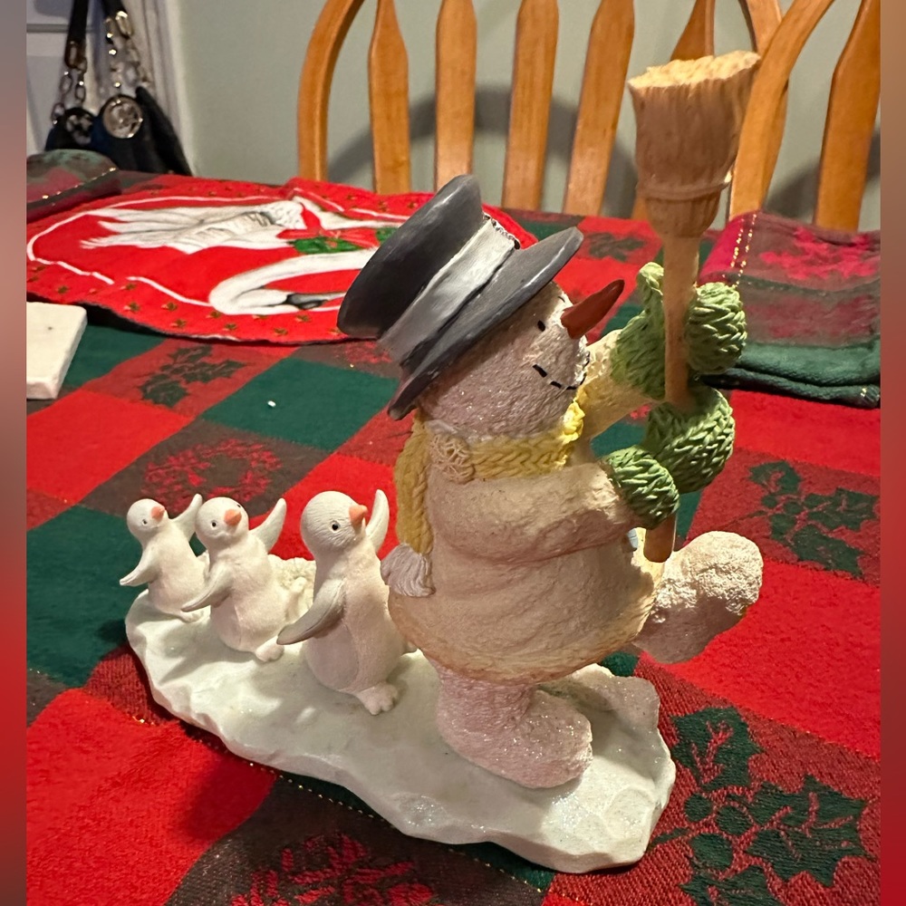 Russ 'Ice Sculpture' "Marching in a winter wonderland' Snowman and penguins